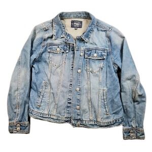 Silver Jeans Sinclair Jacket Womens Medium Blue Denim 100% Cotton Vintage